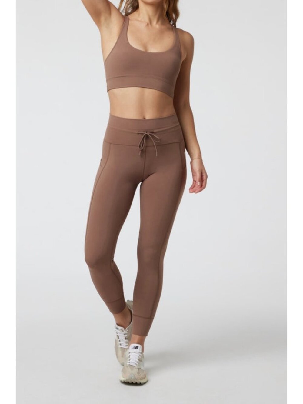 Vuori Legging Daily Pocket Size XL ?  (14-16) Clove Brown Stretch